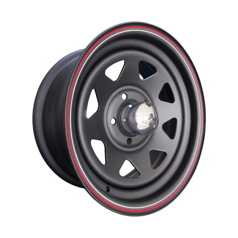 4X100 14X6 Et0 Black Steel Rim Cb75 (Single)