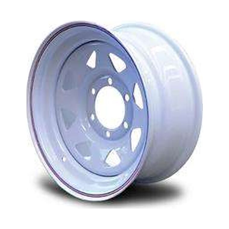6X139 14X6 White Steel Rim (Single)